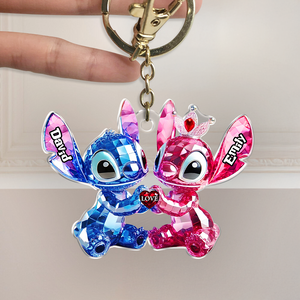 Blue Monster Couple Acrylic Keychain - Personalized Gifts For Couples 05TGPU280525-Homacus