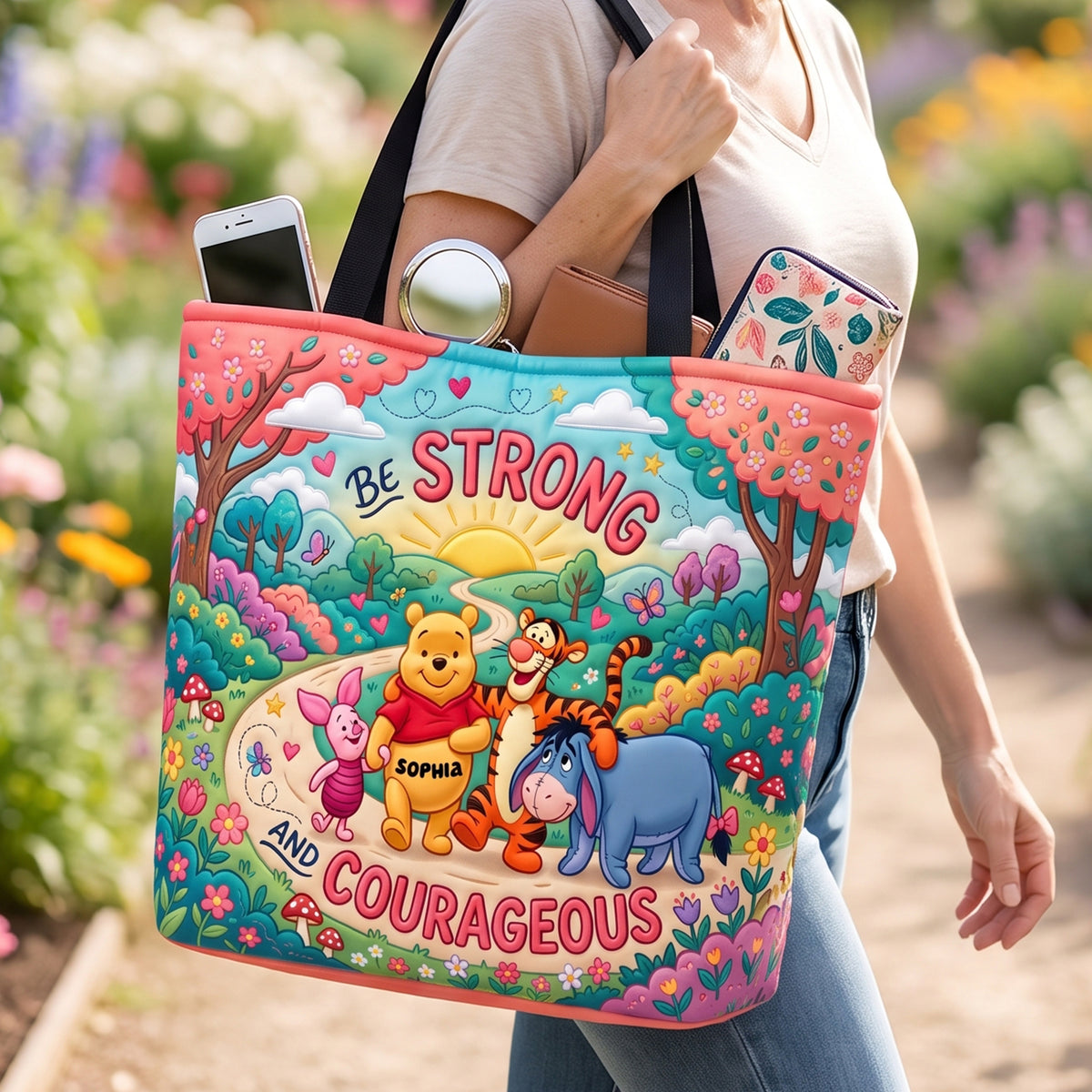 Be Strong And Courageous Tote Bag - Personalized Gifts 05paqn230726