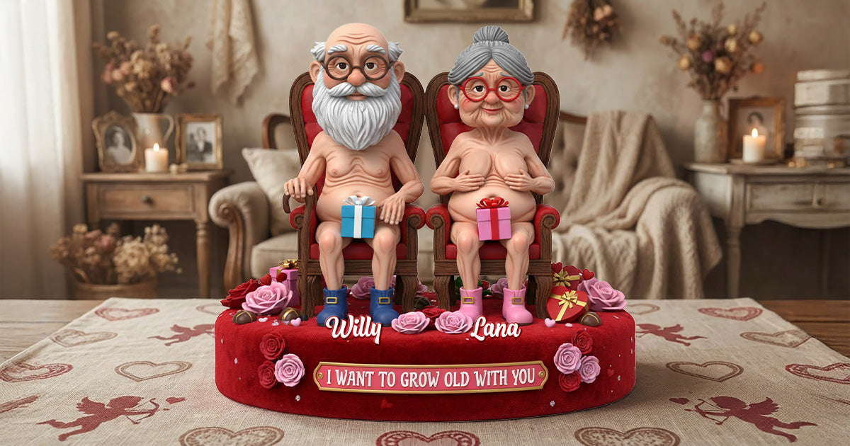 Naughty Old Couple Acrylic Plaque - Personalized Gifts For Couples 02ohmg270126-Homacus