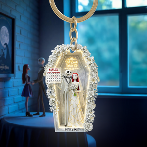 Spooky Couple Keychain - Personalized Wedding Gifts For Couple 05ohpu270625tt-Homacus