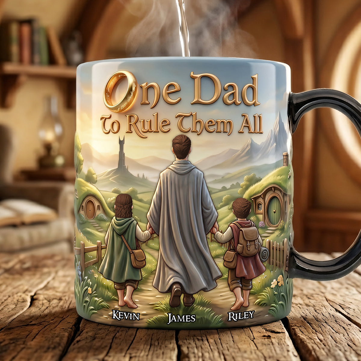 One Dad to Rule Them All Magic Mug - Personalized Gifts For Dads 03nata040526-Homacus