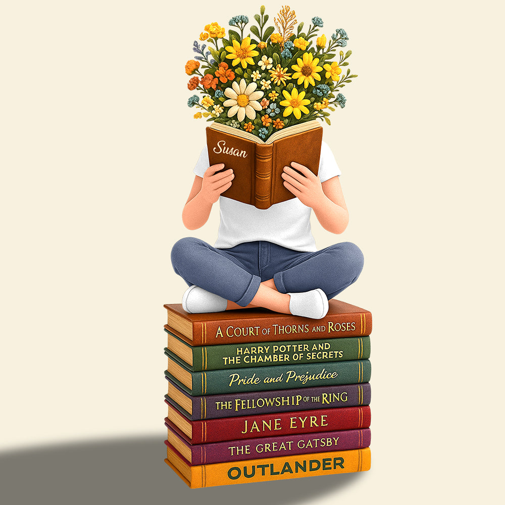 Flower Girl Book Lover Acrylic Plaque Personalized Gifts For Book Lovers 05NADT310525-Homacus