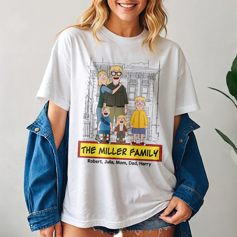 Personalized Gifts For Family Shirt Cartoon Family 05ACPU120225HG-Homacus