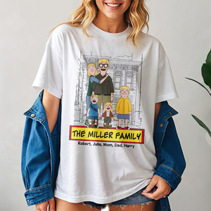 Personalized Gifts For Family Shirt Cartoon Family 05ACPU120225HG-Homacus