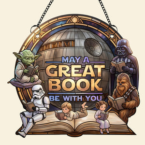 May A Great Book Be With You Suncatcher Ornament - Personalized Gifts 03PADT230226-Homacus