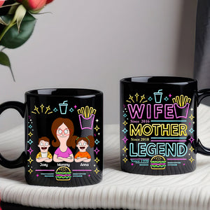 Personalized Gifts For Mom Black Mug, Legend Wife Mom 04TGLU070325HG-Homacus