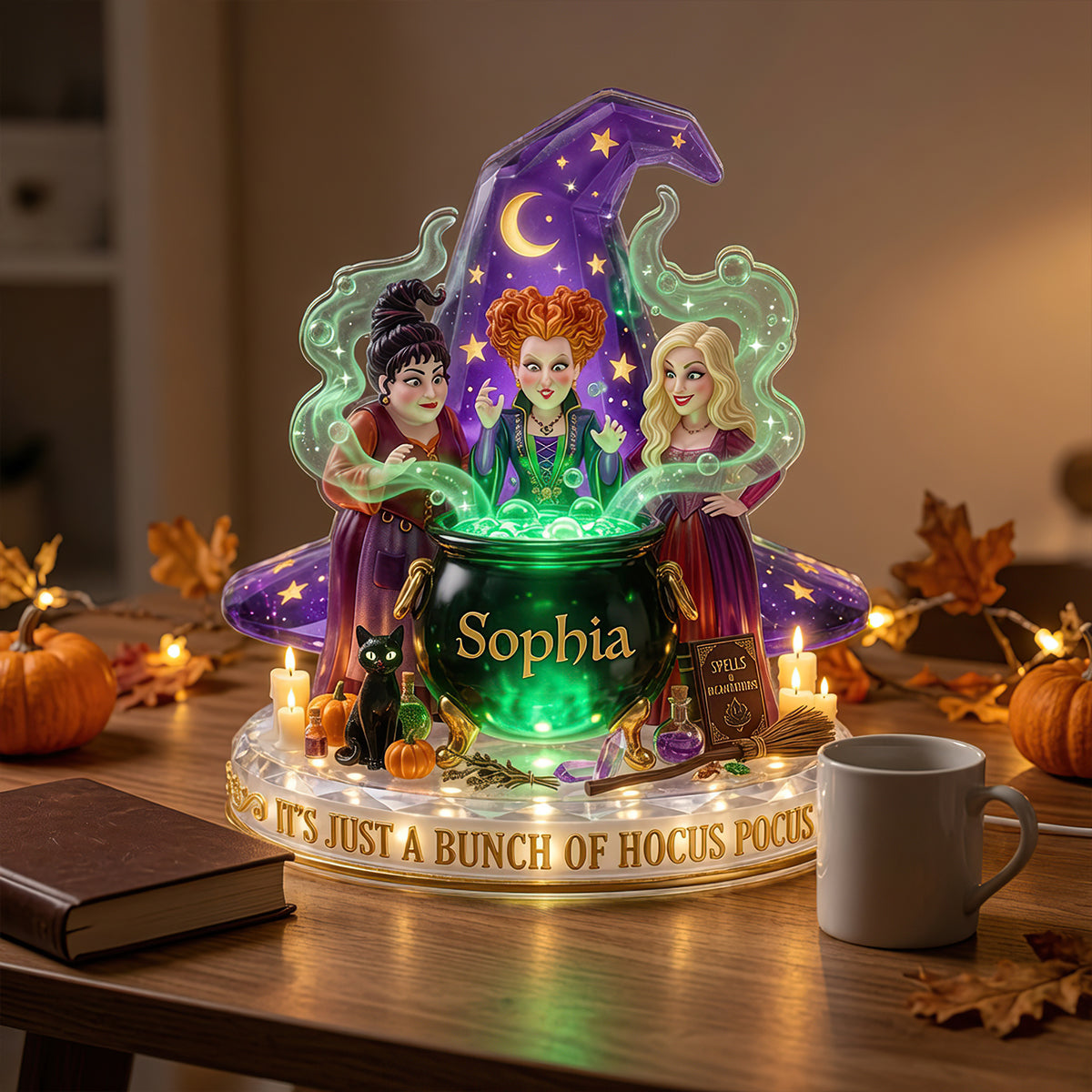 Mystic Sisters Acrylic Light Box - Personalized Gift For Witch Lovers 03NADT210726-Homacus