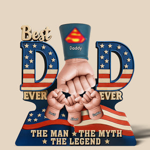 Super Dad's Fist Bump Acrylic Plaque - Personalized Gifts For Father 05HUQN200525-Homacus
