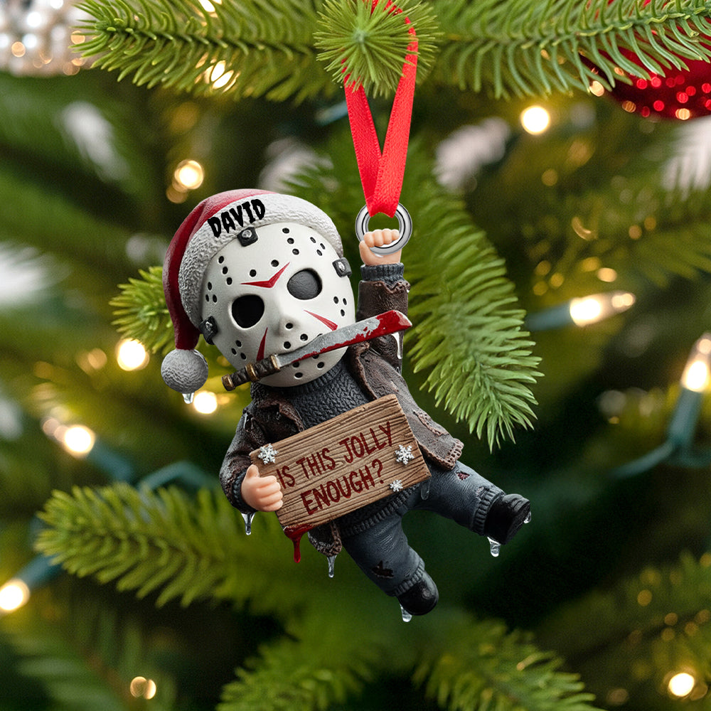 Creepy Jolly Christmas Ornament, Personalized Gifts For Horror Fans 01qhtn150925-Homacus