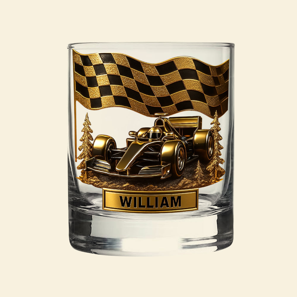 Race Car Whiskey Glass - Personalized Gifts For Racing Lovers 02tgqn130825-Homacus