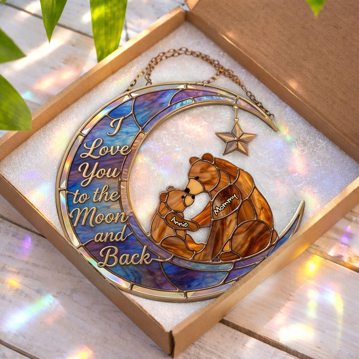Proud Mama Bear Suncatcher - Personalized Gifts For Mom 05KILU030326-Homacus