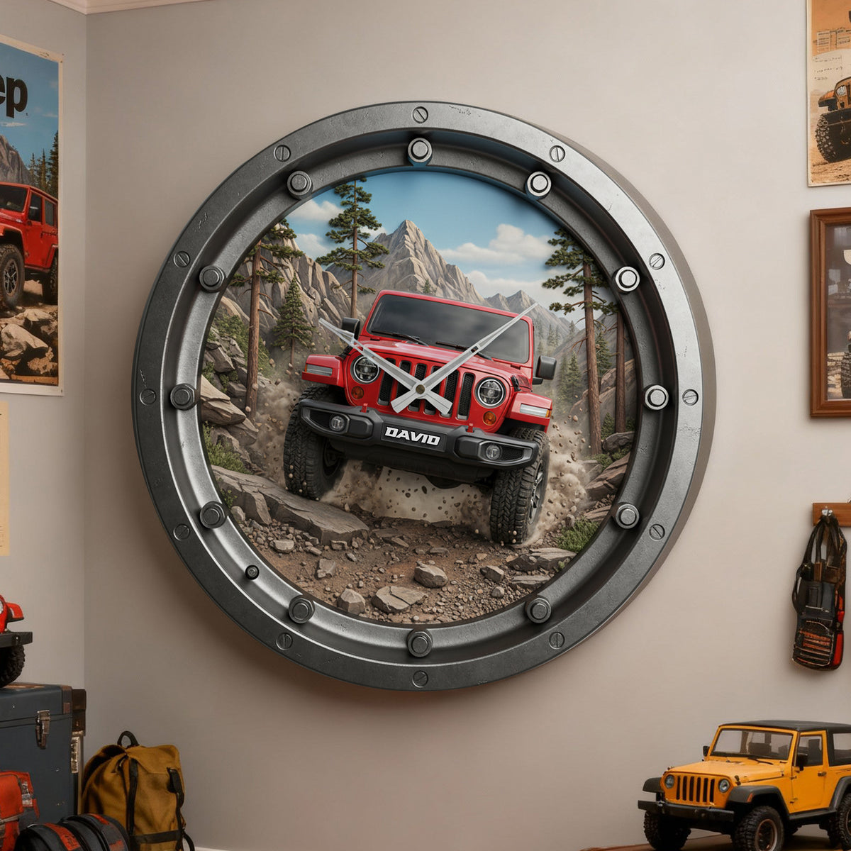 Adventure Off-Road Car Wall Clock - Personalized Gifts For Off-road Lovers 02KILU231225-Homacus