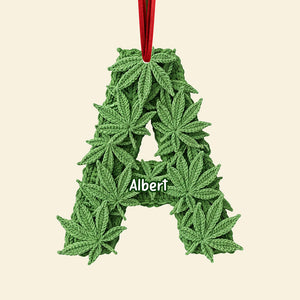 Alphabet Letters Christmas Ornament – Personalized Gifts For Weed Lovers 02toqn040925-Homacus