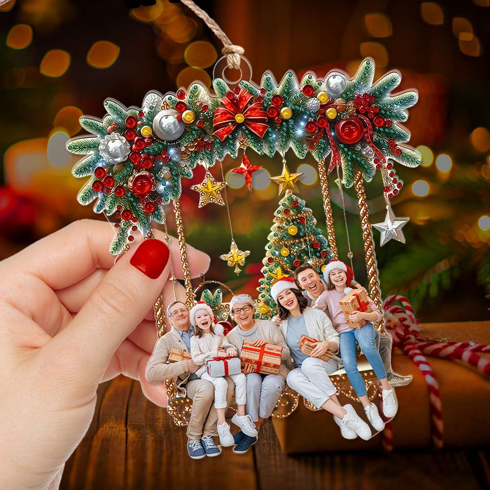 Custom Photo Gifts For Family Ornament Christmas 02KALU071024-Homacus