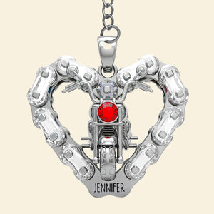 Biker Girl Keychain Personalized Gifts for Bikers 02NADT160625-Homacus