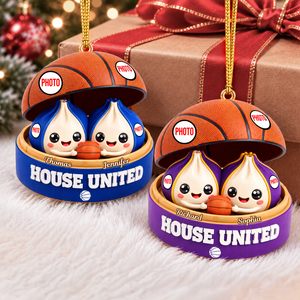 House United Dumpling Couple Ornament - Personalized Gifts For Sport Lover Couple Christmas Ornament 04HUQN131026-Homacus