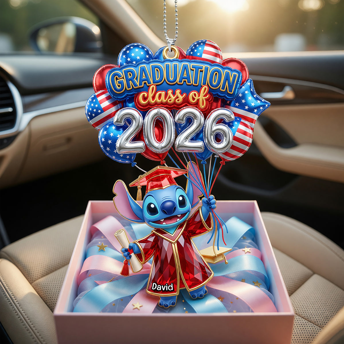 Cute Graduation Balloon Car Ornament Personalized Gifts For Graduates 05PAQN090526-Homacus