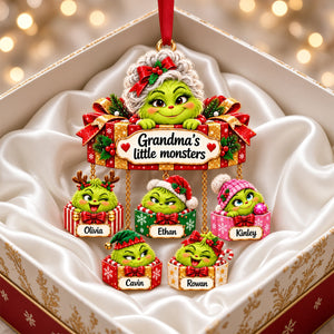 Grandma’s Little Monsters Acrylic Ornament - Personalized Gifts For Grandma 01TOTN201026-Homacus