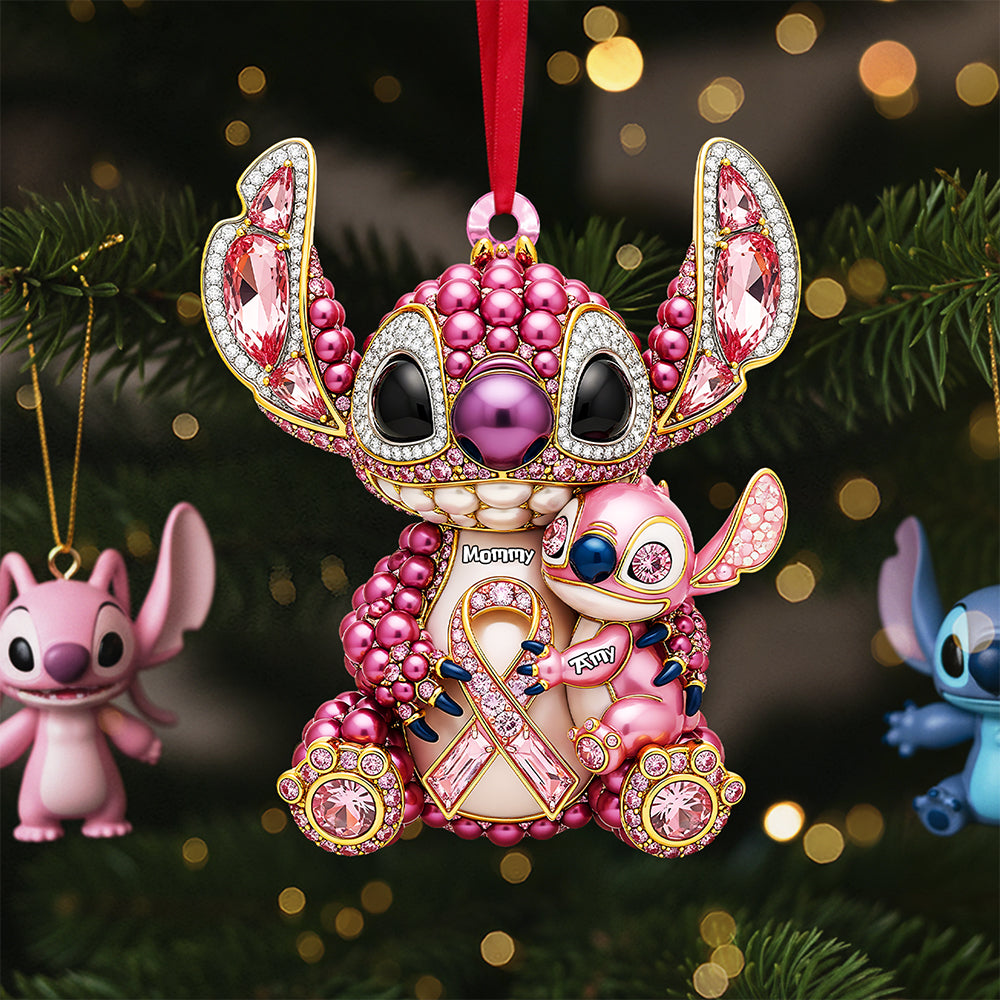 Breast Cancer Mom Ornament - Personalized Gifts For Mom 05nata060925-Homacus