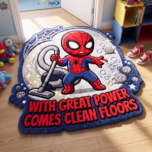 With Power Comes Clean Floors Doormat - Personalized Gifts 02tydt040826