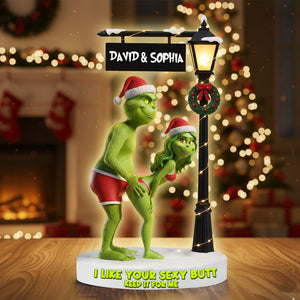 Cheeky Green Monster Couple Acrylic Light Box - Personalized Gifts For Couples 04OHLU061125-Homacus