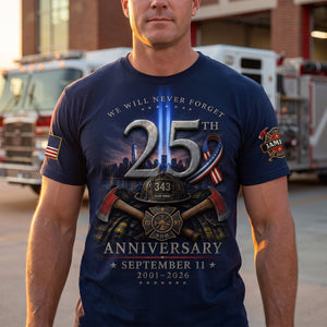 We Will Never Forget Shirt - Personalized Gifts For Firefighter 03naqn030826-Homacus