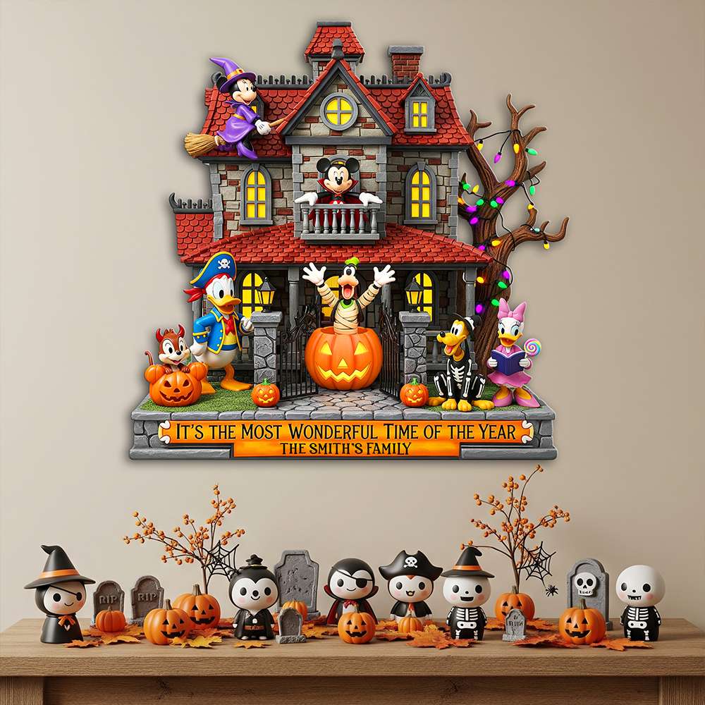 Happy Halloween Haunted Place Wood Sign - Personalized Gifts For Family 04OHLU070825-Homacus