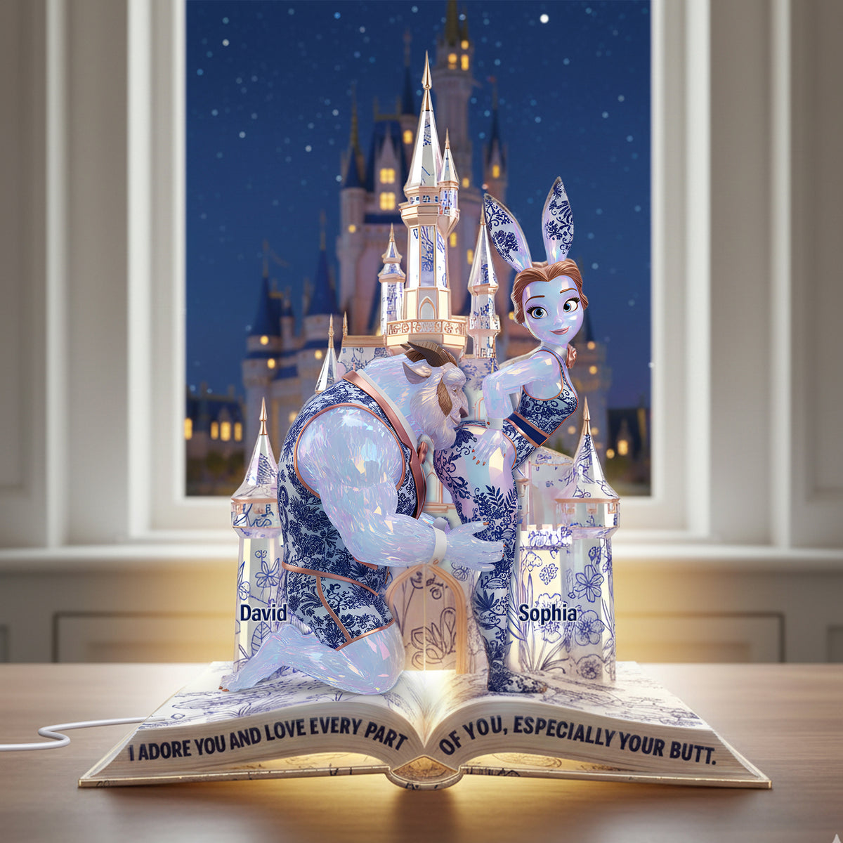 Backside Kiss Acrylic Light Box - Personalized Gift For Couples 07OHLU271125-Homacus