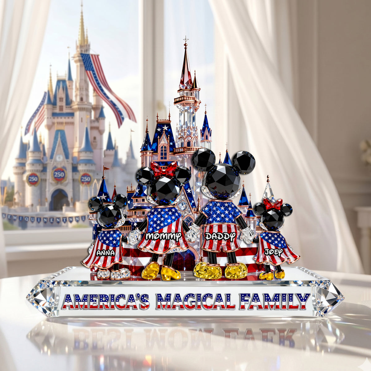 Proud American Family Acrylic Plaque – Personalized Gift For Family 07ohlu090626