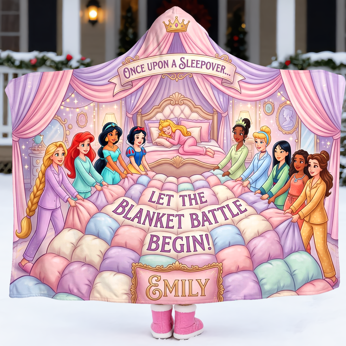 Let The Blanket Battle Begin! Lovely Fairy Tale Princesses Blanket - Personalized Christmas Gifts For Kids 04haqn191026-Homacus