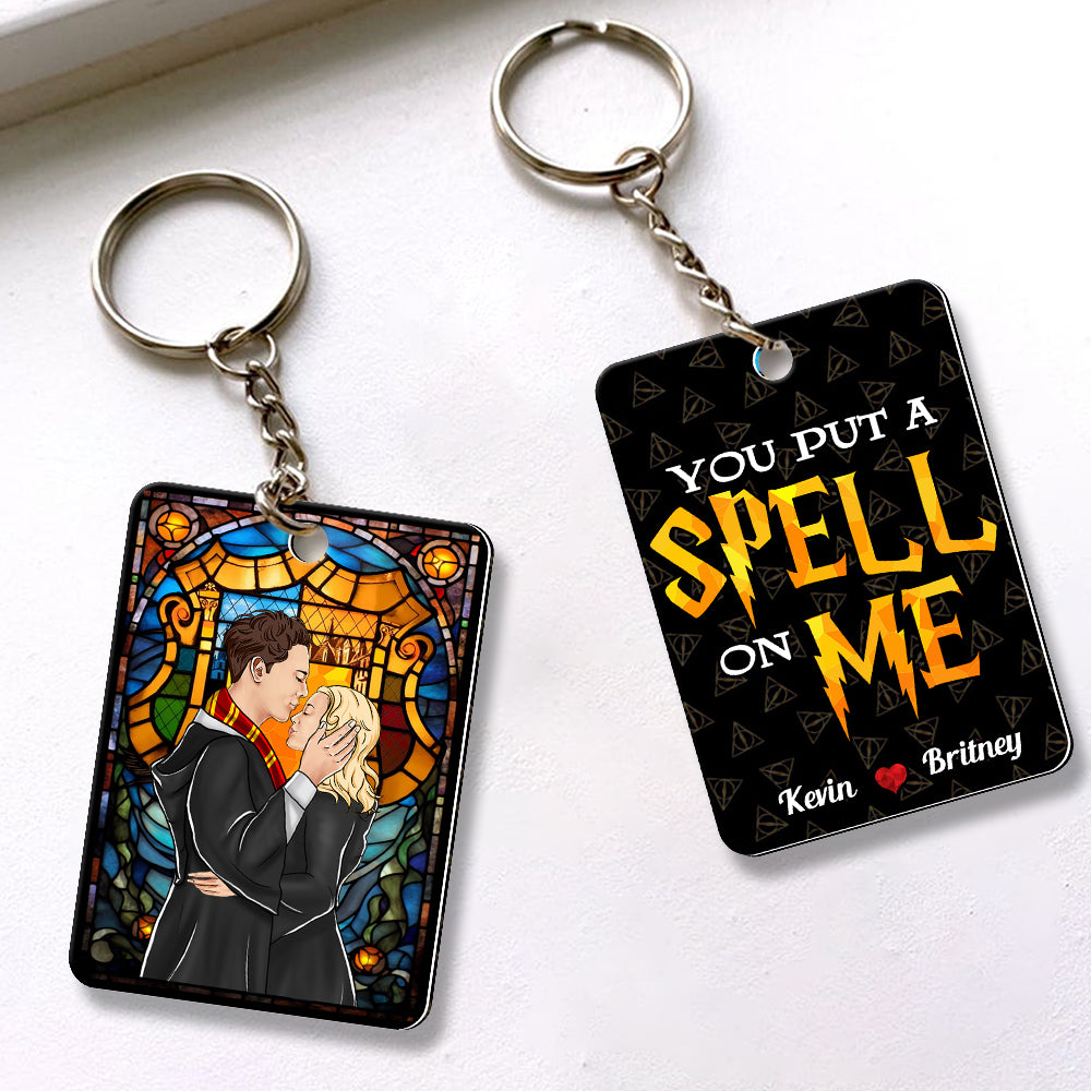 Personalized Gifts For Couple Keychain You Put A Spell On Me 01HUDT060224TM-Homacus