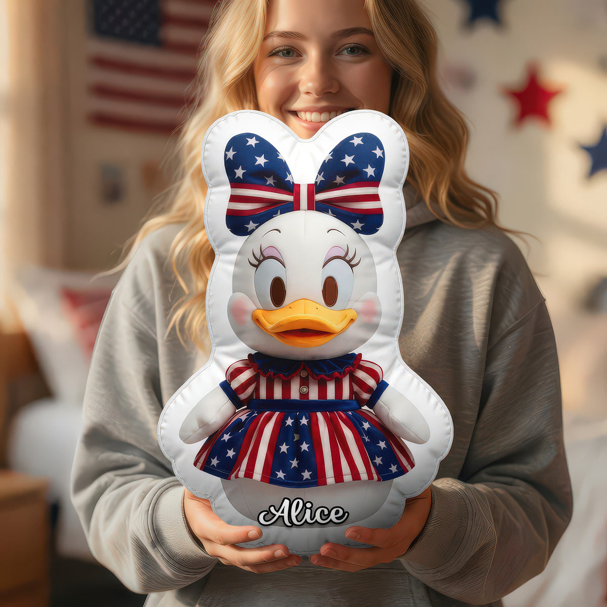 Freedom Lovers Shaped Pilllow - Personalized Patriotic Gifts 05PADH250526