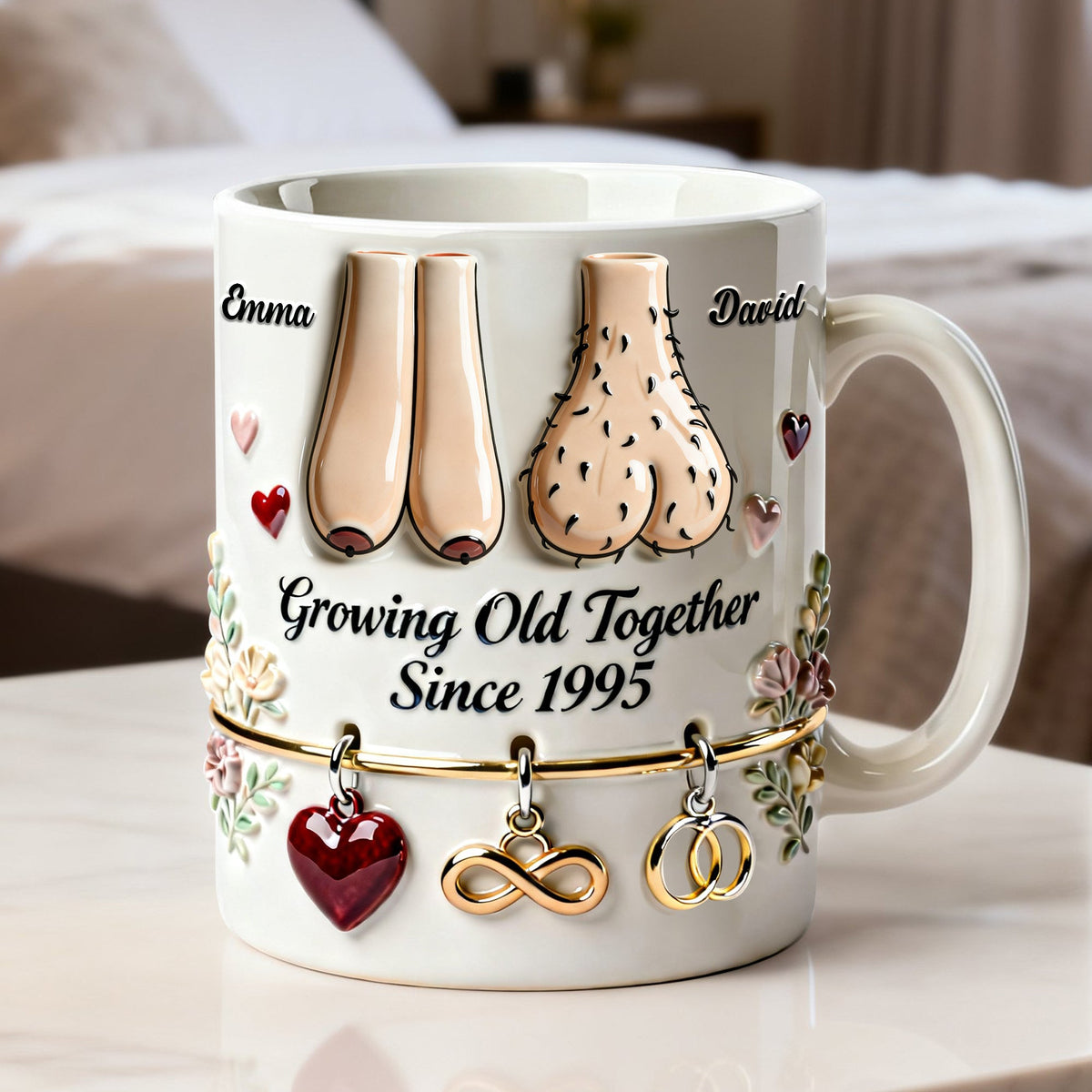 Growing Old Together Couples Coffee Mug - Personalized Gift For Couples 02NALU060126-Homacus