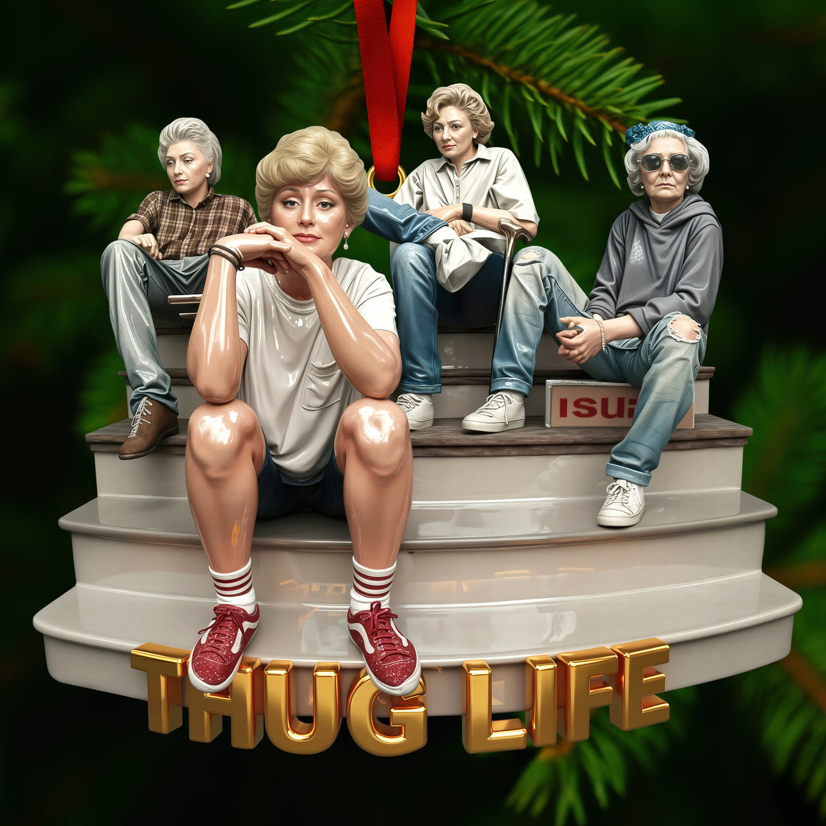 Funny Friends Ornament - Personalized Gift For Christmas Ornament 03OHQN051125-Homacus