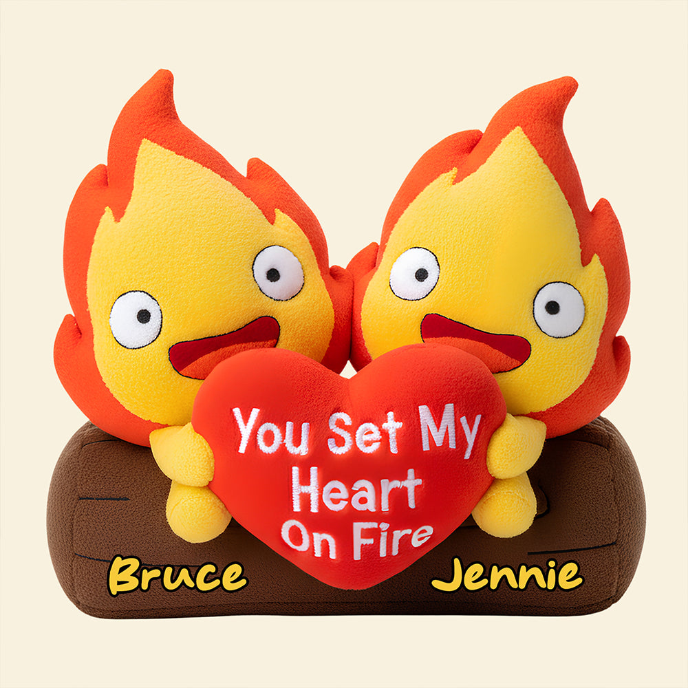 Flame Couple Custom Shape Pillow - Personalized Gifts For Couples 06nadt291125-Homacus