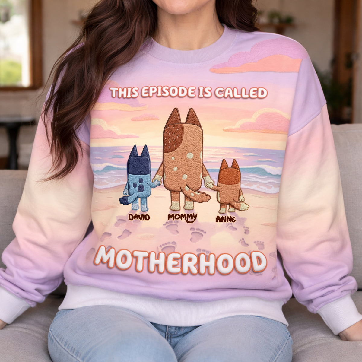 Cute Puppy Mom And Kids Shirt - Personalized Gifts For Mother's Day Shirt 02NALU040426-Homacus