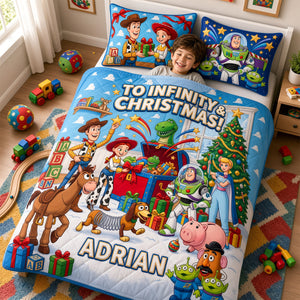 Friends Adventure Christmas Quilt Bed Set - Personalized Gifts For Christmas 06tydh221026-Homacus
