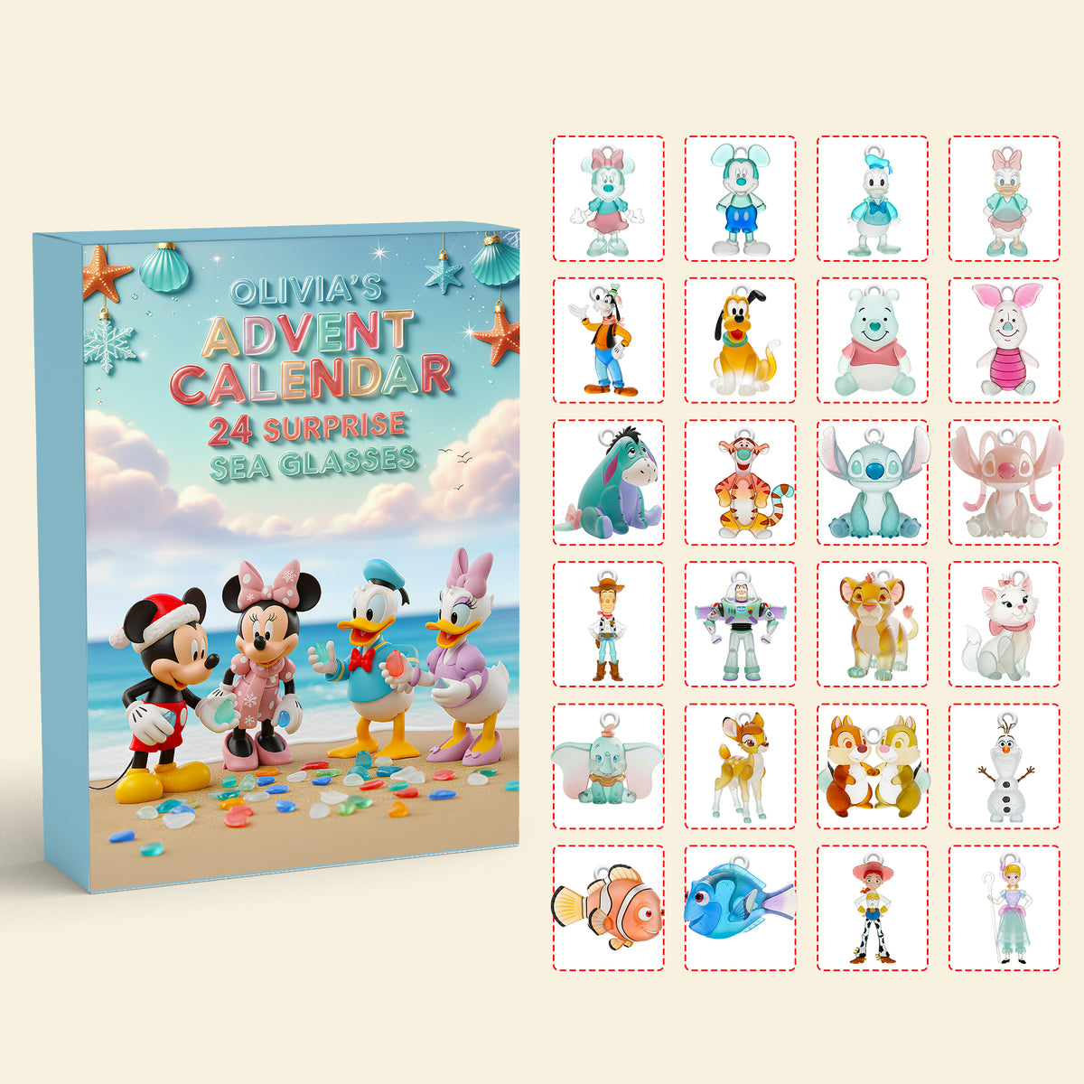 Sea Glass Advent Calendar Blind Box Christmas Personalized Gifts For Fans 04PGDT181025-Homacus