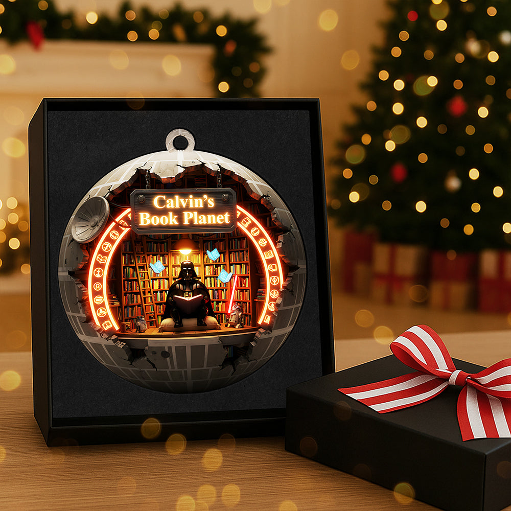 Personalized Gifts For Christmas, Book Planet Acrylic Ornament 01kita041025-Homacus