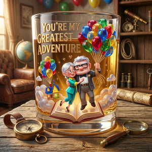 Forever Love Adventure Round Glass - Personalized Gifts For Couples 06tylu160626-Homacus