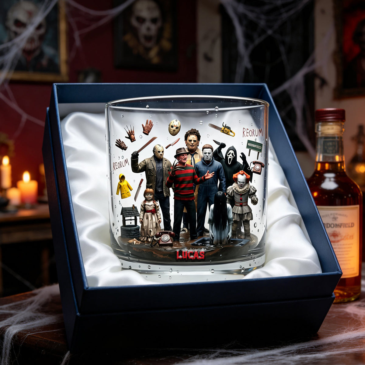 Scary Villain Drinking Glass - Personalized Gifts For Horror Lovers 04ohtn110326-Homacus