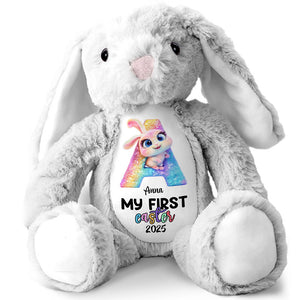 Personalized Gifts For Kid Stuffed Bunny, Rabbit Alphabet - Any Letter 01TGMH190325-Homacus