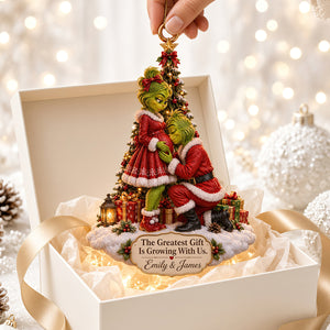 The Greatest Gifts Is Growing With Us Acrylic Ornament - Personalized Christmas Gifts For Couples 05ttdt210926-Homacus