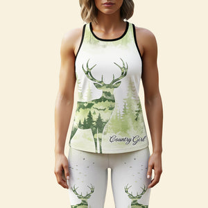 Country Girl Set Tank Top & Leggings - Personalized Gifts For Deer Lovers 03DTDT280625-Homacus