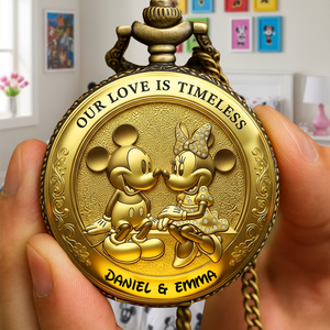 Love Is Timeless Pocket Watch - Personalized Gift For Couple 02TOLU230625-Homacus