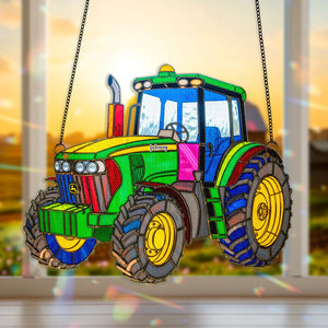 Tractor Suncatcher Ornament - Personalized Gifts For Tractor Lovers 03tgmg180725-Homacus