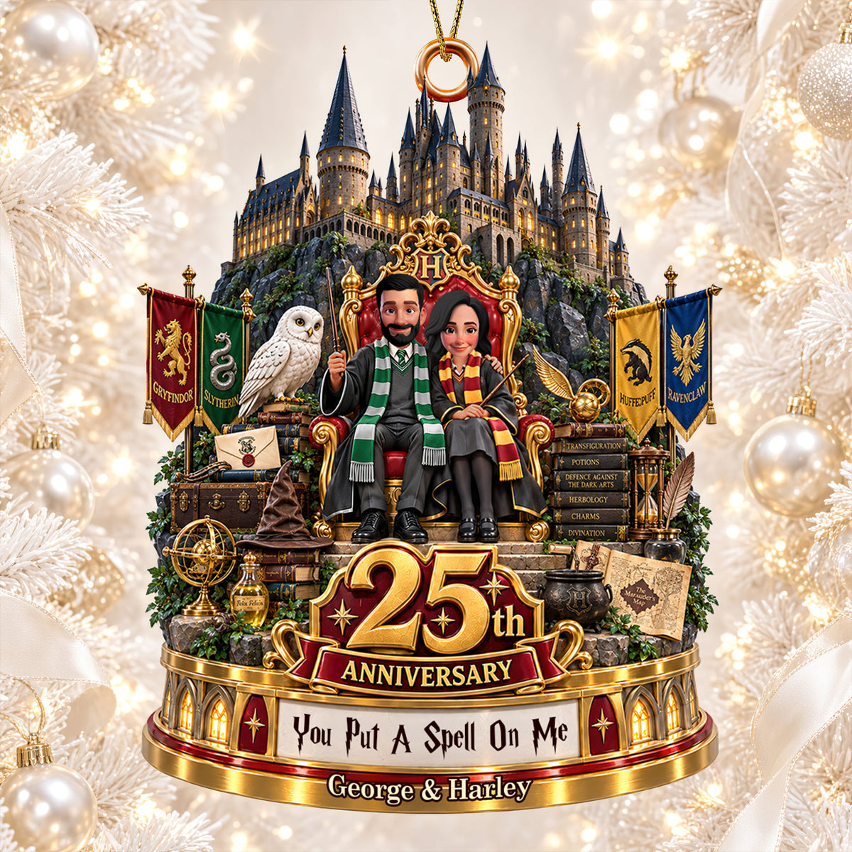 Simply Meant To Be Christmas Ornament - Personalized Gifts For Couple 02OHDT220926