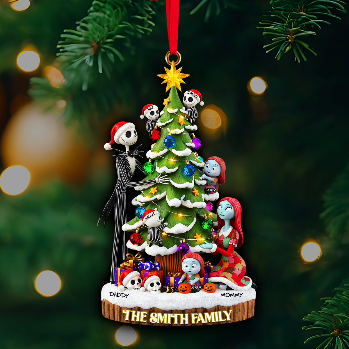 Gothic Christmas Family Ornament - Personalized Gifts For Family 01PALU200925-Homacus
