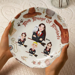 Personalized Gifts For Mom Ceramic Round Plate-Homacus