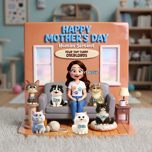 Cat Mom Acrylic Plaque - Personalized Gifts For Cat Lovers 02kita230226-Homacus